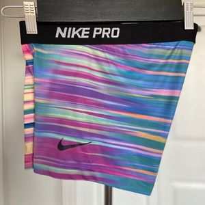 Rainbow Nike Pro Shorts Size Small